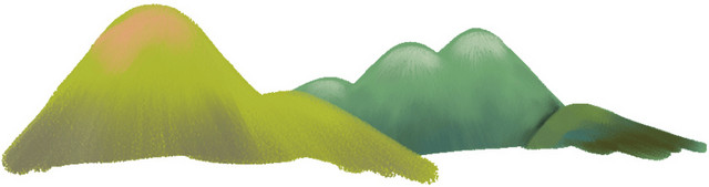 卡通的远远地山