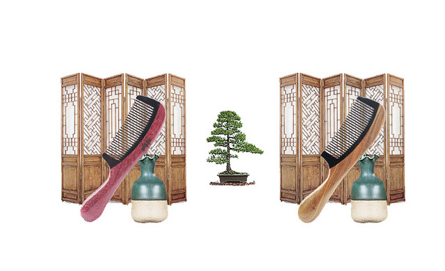 檀香梳和青松