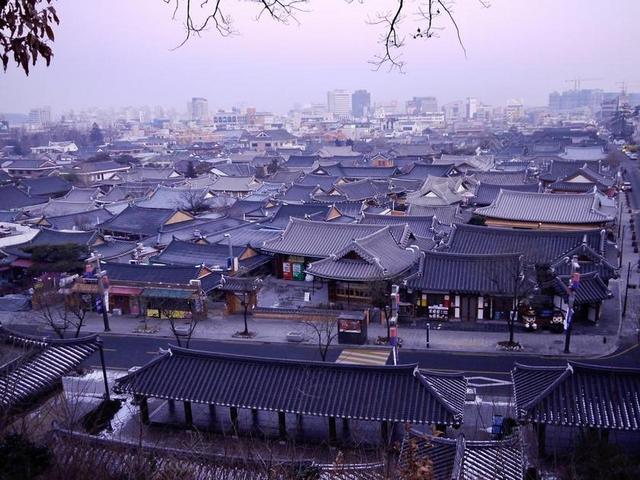 全州 传统的城市 韩国 日出 镇 老 历史
