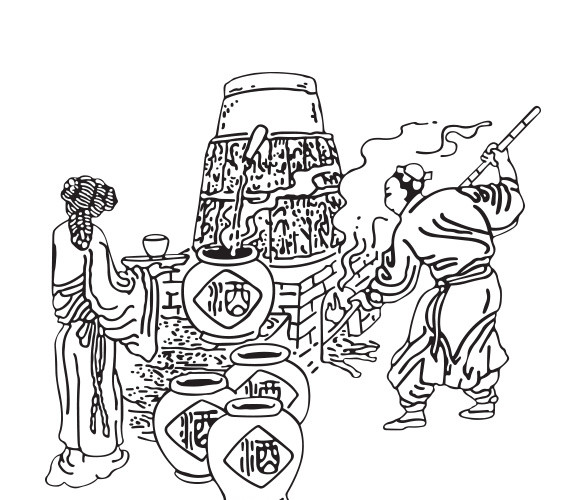 古代商朝黑白剪裁素材