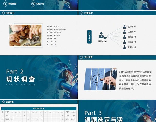 绿色实拍品质改善报告PPT品质改善汇报课件