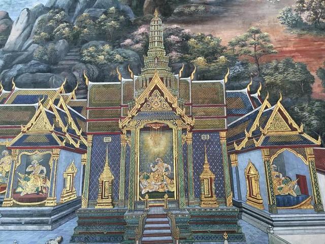 大皇宫 亚洲 泰国 曼谷 名胜古迹 旅行 假期 壁画