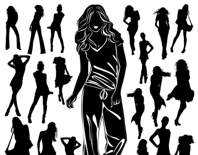 女性人物剪影