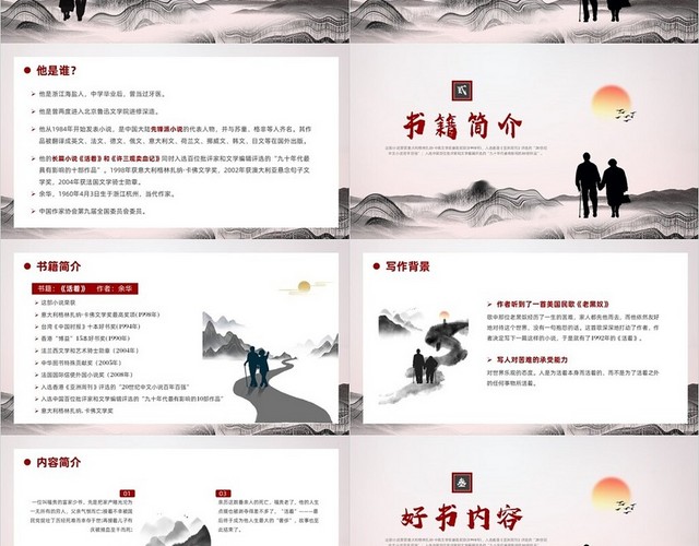 中国风活着读书分享课件