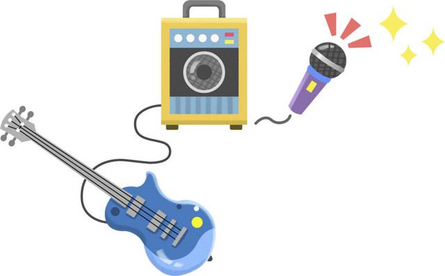 卡通吉他音箱免抠图