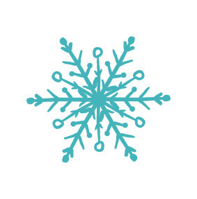 冬季蓝色雪花素材
