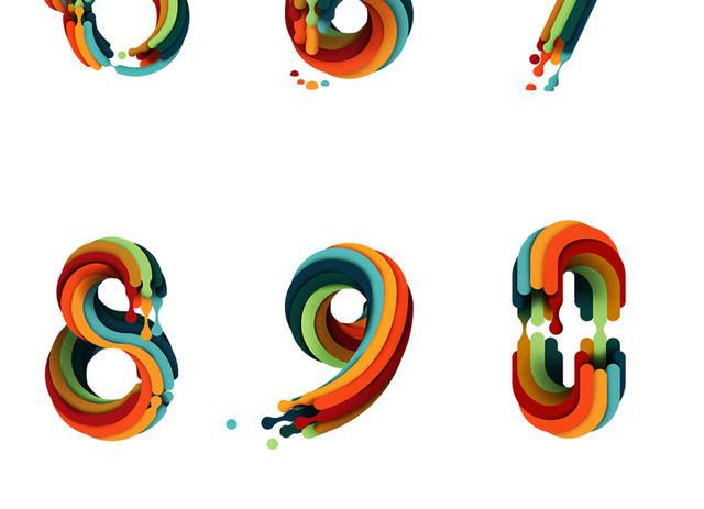 0-9数字9款高清免抠C4D 数字