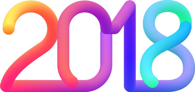 2018彩色渐变时尚艺术字
