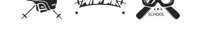老式滑雪LOGO矢量图