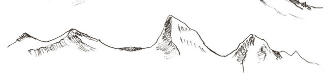 矢量山峰风景