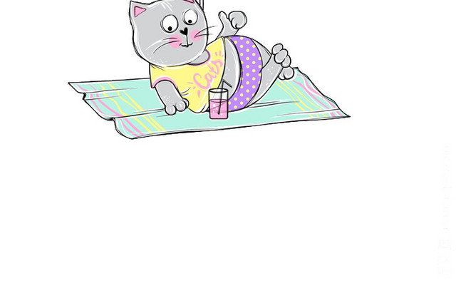 沙滩小猫