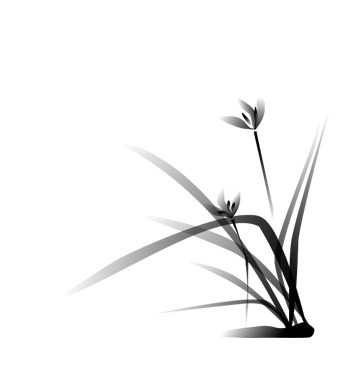手绘兰花素材