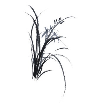水墨兰花素材
