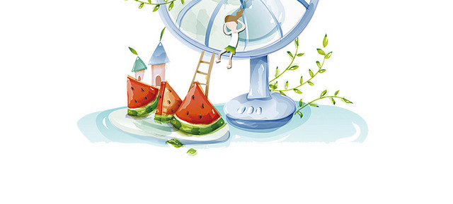创意风格立夏海报插画