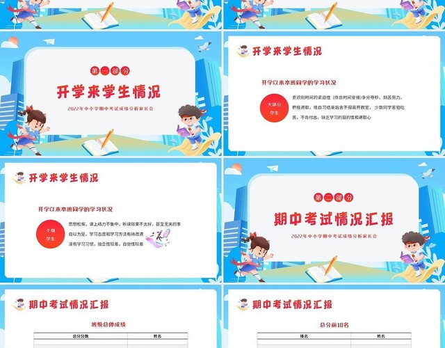 2022年期中考试成绩分析家长会PPT课件