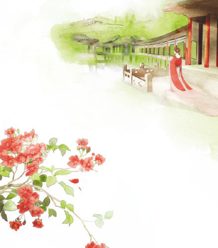 唯美中国古风插画