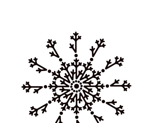 黑色雪花图素材