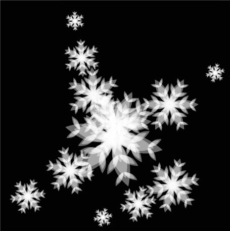 梦幻飘落雪花素材