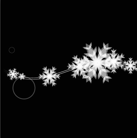 白色梦幻飘落雪花矢量素材