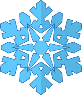 卡通雪花窗花素材