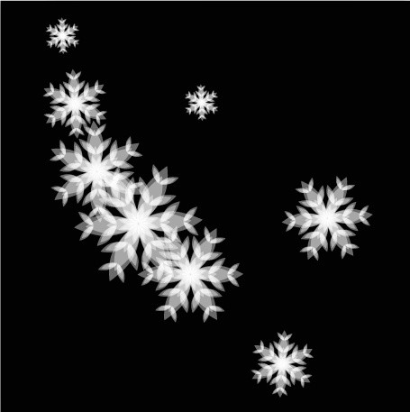 白色梦幻飘落雪花