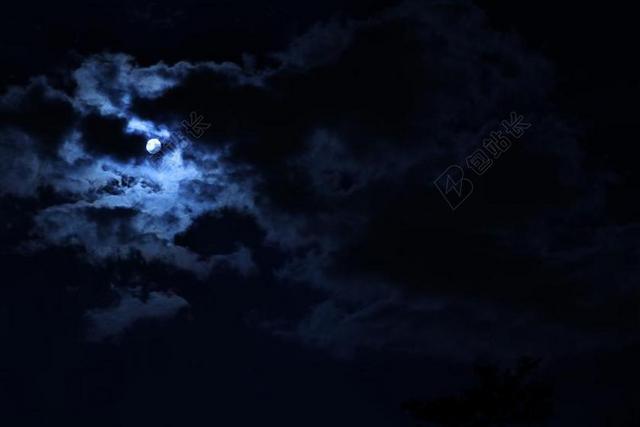 月亮 天空 云 自然 户外 夜 气氛 大气