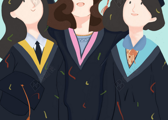 毕业季原创主题插画