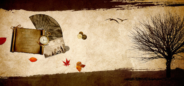 学生毕业纪念册青春复古背景BANNER