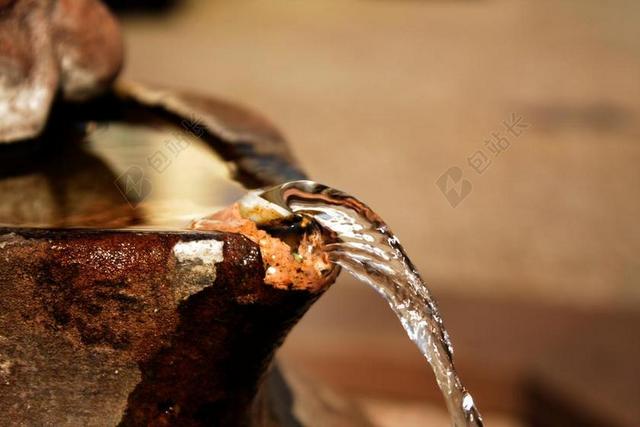 喷泉 水射流 局部视图 喷口 水 饮水机 水景