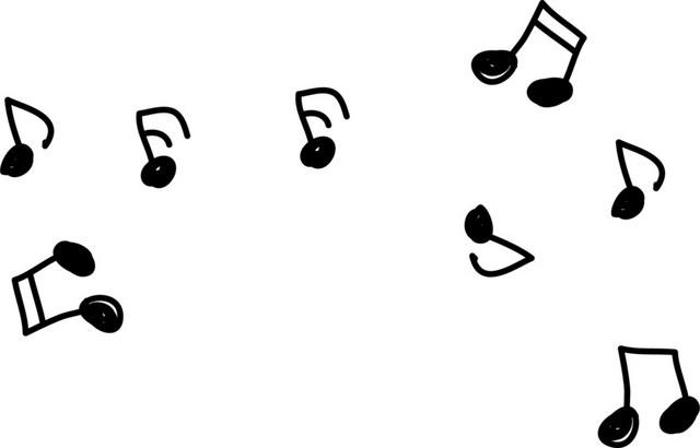 卡通音符漂浮素材