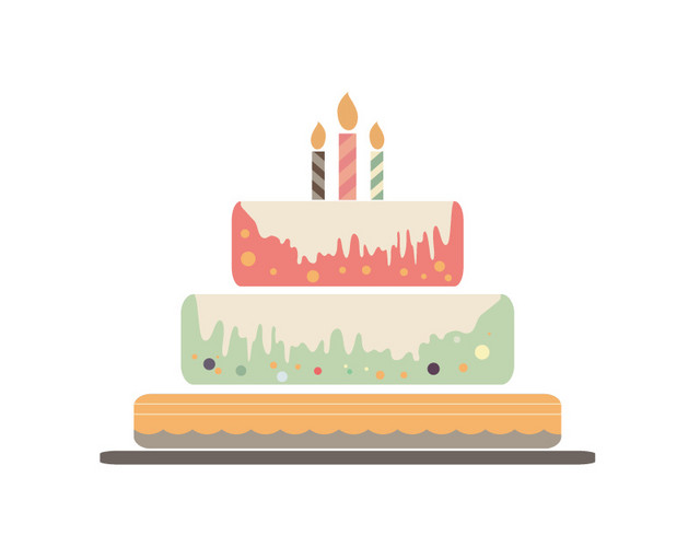 矢量生日蛋糕