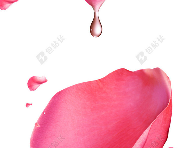 粉色花瓣化妆品PSD分层主图背景素材