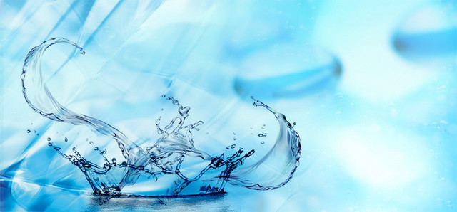 淘宝清新护肤品水珠梦幻水冠背景