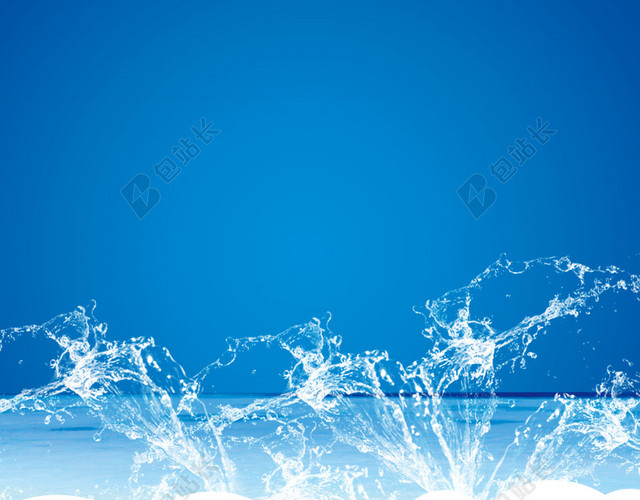 蓝色 水淘宝主图背景