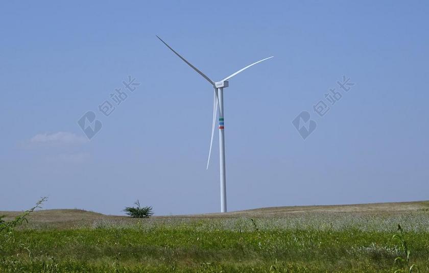 广告简约风力发电宣传背景图片