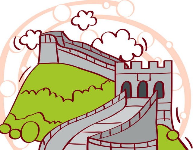 万里长城插画