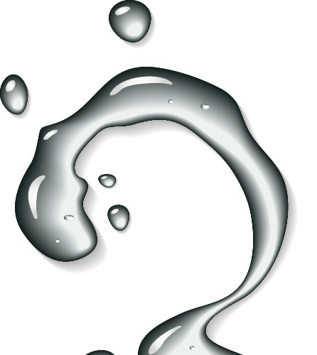 创意水元素阿拉伯数字