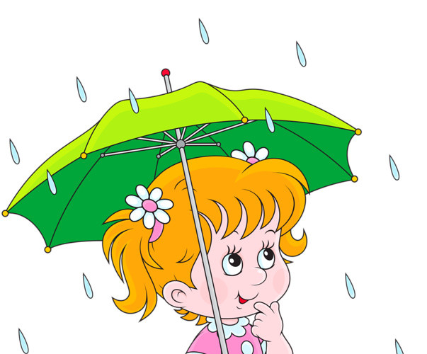 雨中打伞的女孩素材