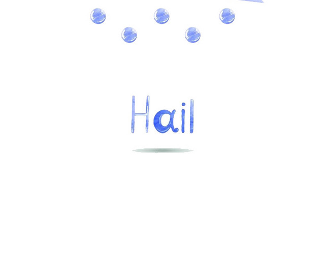 卡通冰雹天气素材