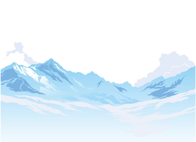 连绵起伏的雪山