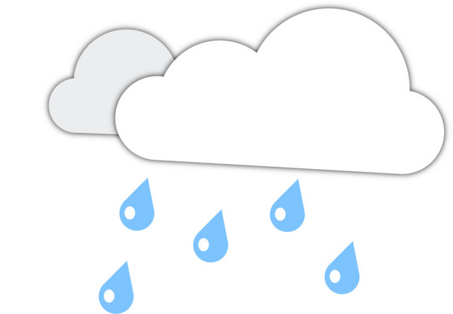 白色春季漂浮雨云素材