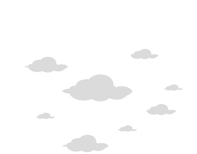 手绘灰色天空乌云素材