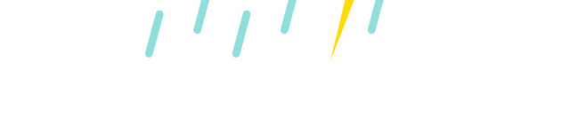 矢量手绘下雨打雷天气素材