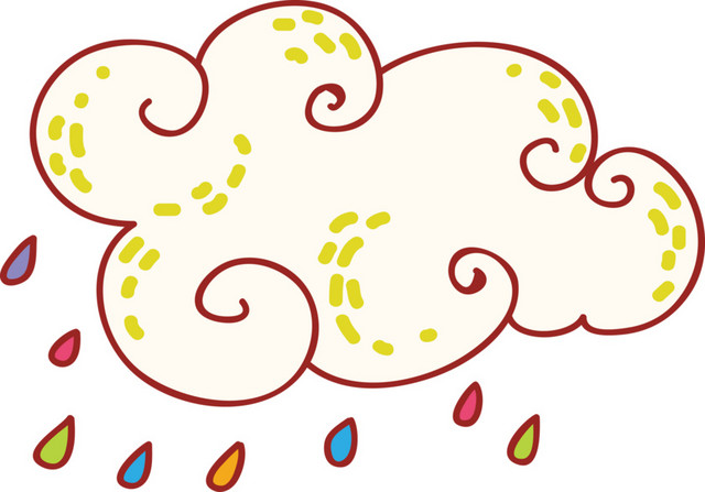 卡通下雨矢量图下载