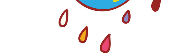 卡通下雨矢量图素材