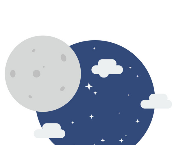 卡通创意星空标签