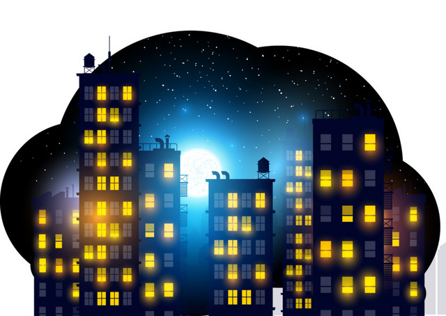唯美的城市夜景
