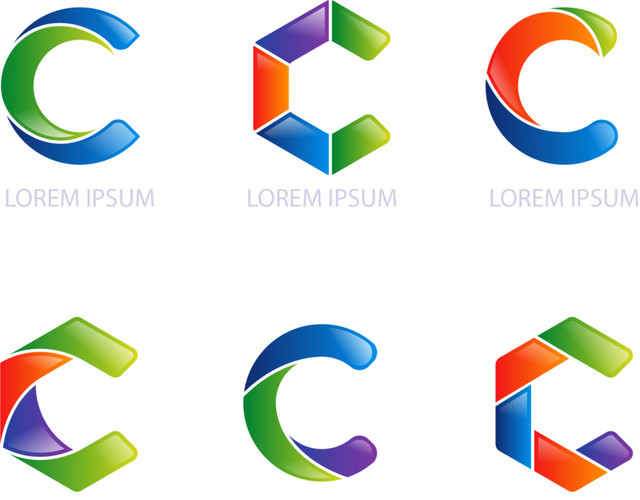 矢量手绘C字母