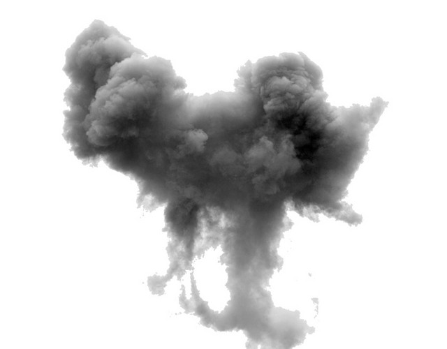 黑色爆炸烟雾