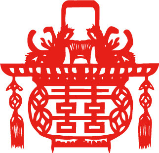 红色灯笼双喜素材